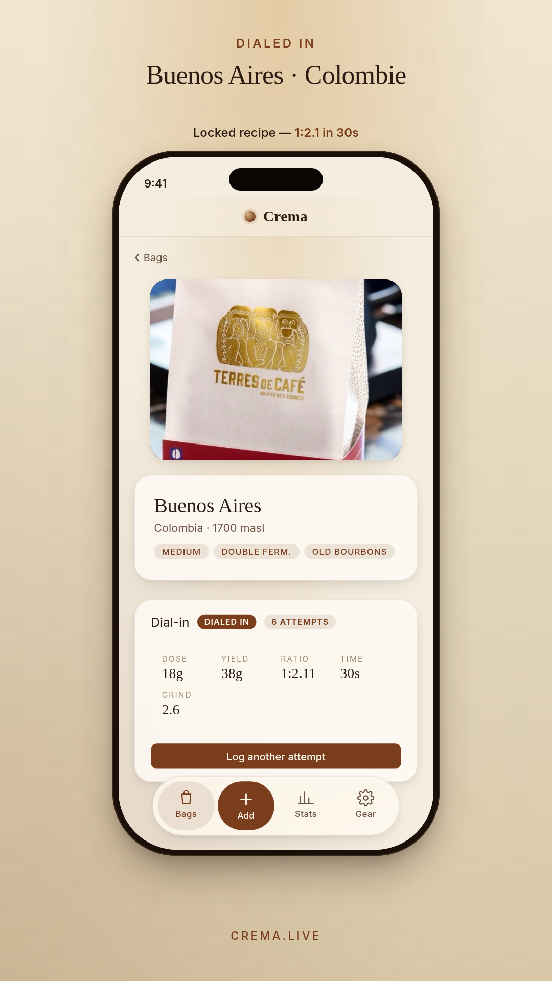 Terres de Café Buenos Aires dialed in